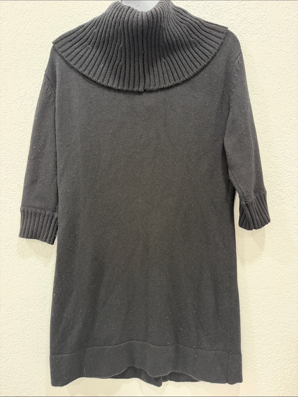 Black Shawl Collar INC International Button-Front Women’s Angora/Silk Sweater Md - Picture 4 of 5
